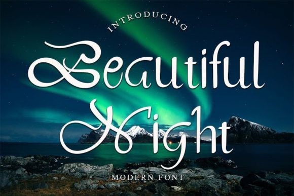 Beautiful Night: A Delicate Script Font for Editorial Design