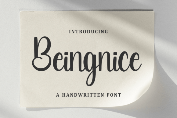 Beingnice: A Handwritten Font for Editorial Charm
