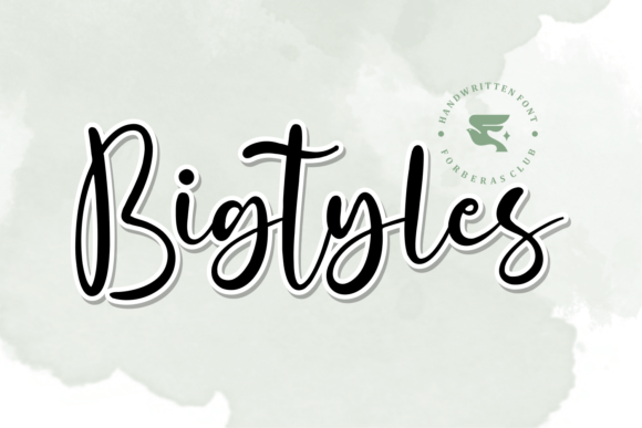 Bigtyles: A Handwritten Typeface for Modern Branding