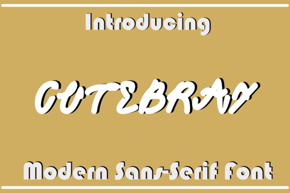 Cutebray: A Modern Typeface for Editorial Design