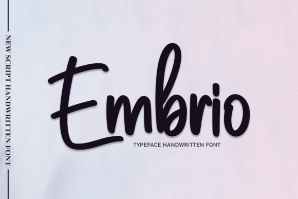 Embrio: A Friendly Script Handwritten Font for Web Design