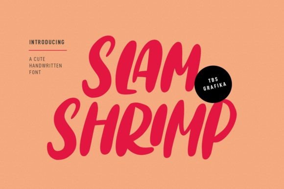 Slamshrimp Font: Whimsical Handwritten Style for Makers