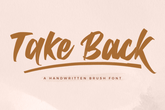 Take Back: A Modern Script Font for Editorial Design
