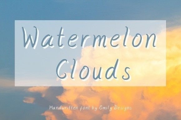 Watermelon Clouds: The Playful Script Font for Creators